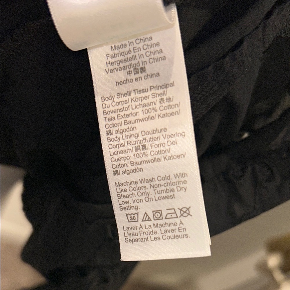 J.Crew Black Eyelet Tiered Popover Top, Size Small - Picture 8 of 8